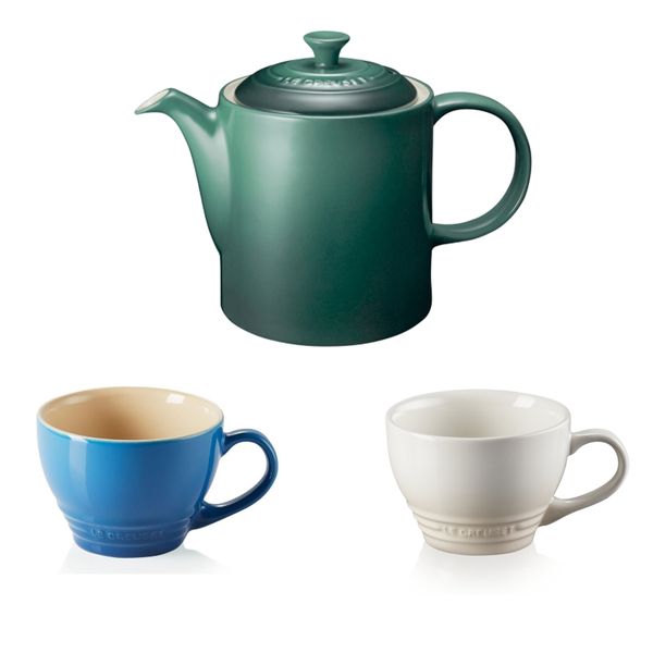 KIT LE CREUSET 2 CANECAS BISTRO 400ML E 1 BULE 1,3L COLORIDO