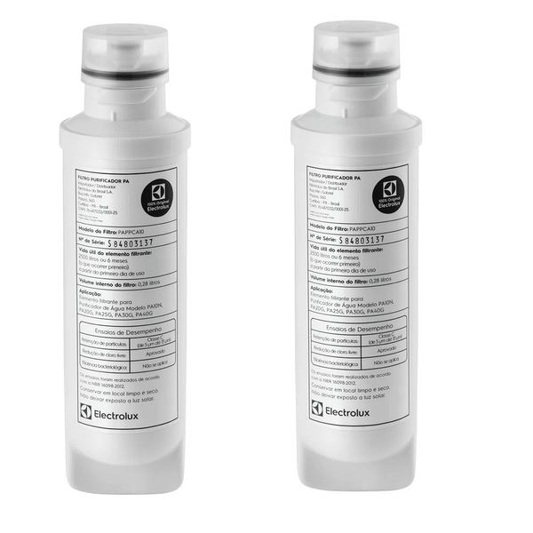 KIT ELECTROLUX 2 FILTROS AGUA PARA PURIFICADOR PA10N/PA20G/PA25G/PA30G/PA40G 41036275