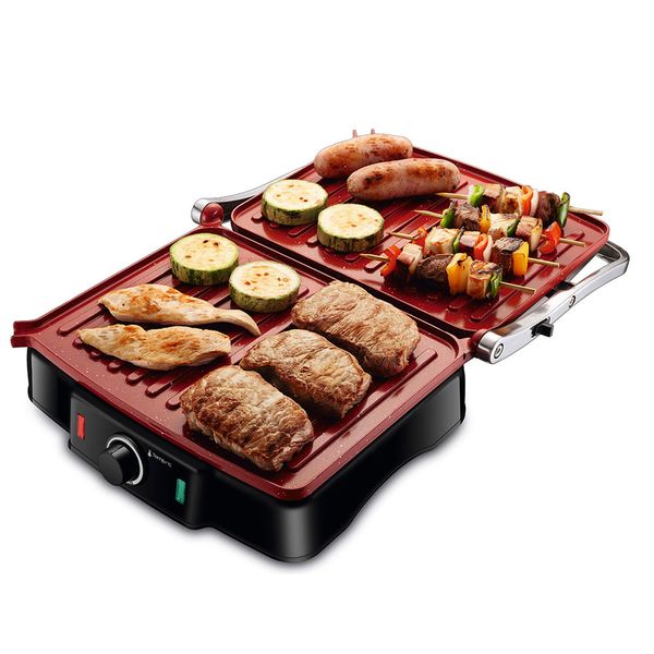 Press Grill Mondial Red Ceramic PG-02 Press Grill Mondial Red Ceramic PG-02