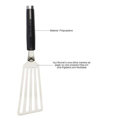 ESPÁTULA PERFURADA FLEXÍVEL KITCHENAID PRETO KCG024OHOBE