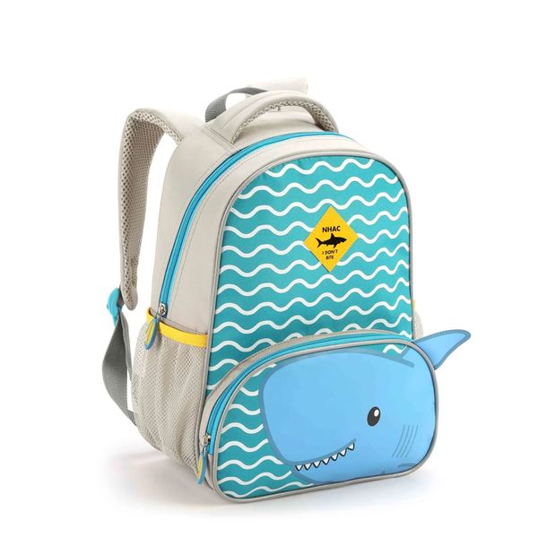 Mochila Escolar Infantil Masculina Bolsa De Costas Tubarão 3D Menino 13