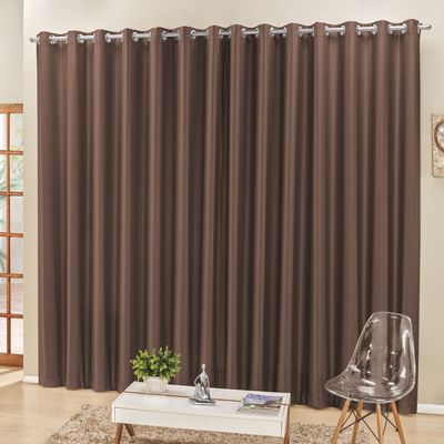 Cortina 2 Mts Sala Quarto Escritório Semiblackout para Varão Tabaco