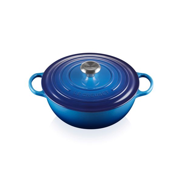 PANELA MARMITA LE CREUSET SIGNATURE FERRO ESMALTADO 26CM AZURE BLUE 21114262200430