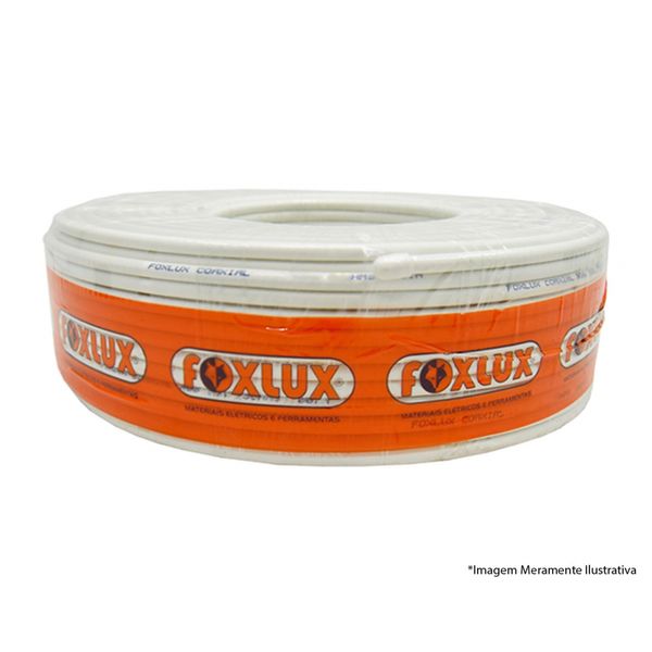Cabo Coaxial Foxlux Rgc59 67 100Mts Branco