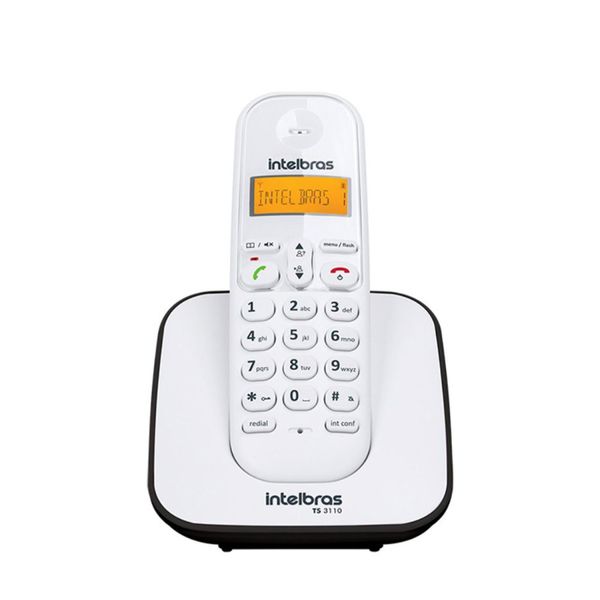 Telefone Sem Fio Intelbras Display Luminoso Ts 3110 Branco Homologação: 20121300160