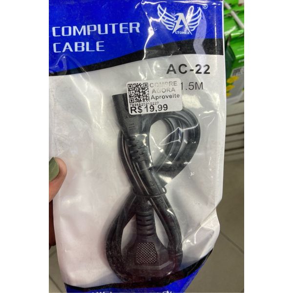 Cabo de Força Rádio PS3 1.5MT Altomex - Conexão segura e durável para seu PlayStation.