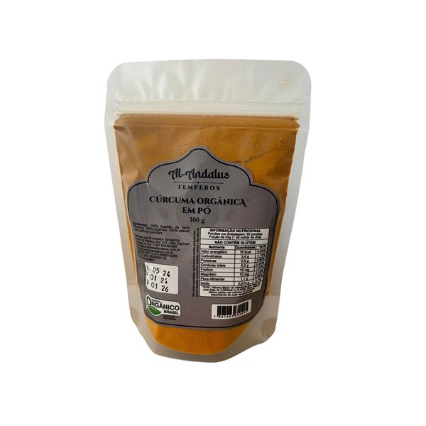 Cúrcuma em Pó Pura Orgânica Al Andalus 100g