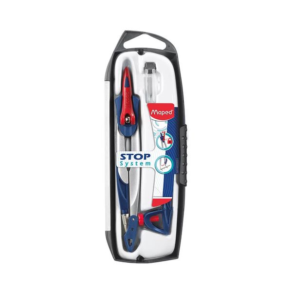 Compasso Maped Stop System Estojo com Mina Reserva e 1 Braçadeira Universal