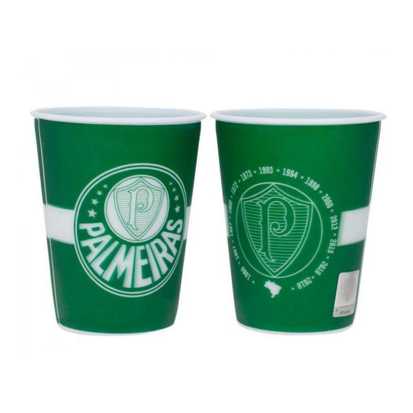 Jogo com 2 Copos De Plástico 3D Palmeiras 400ml