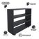 Kit 02 Sapateiras Multiuso Organizador Com 03 Prateleiras E Rodízio Pérola L03 Preto - Lyam Decor