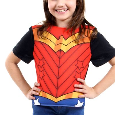 Fantasia Infantil - Peitoral Mulher Maravilha - Tamanho Único (3 a 6 anos) - 72110 - Sulamericana
