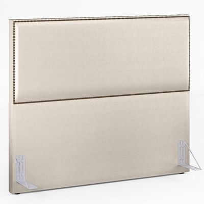 Cabeceira Box Casal King Com Tachas 195 cm Vicenza L02 Facto Pérola Metalizado - Lyam Decor