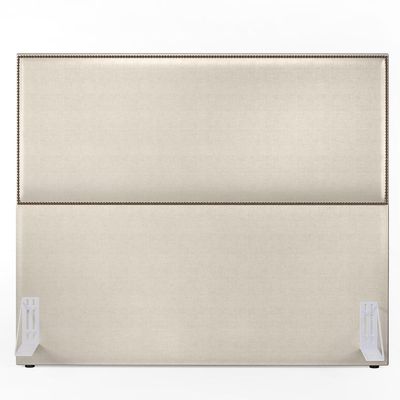 Cabeceira Box Casal King Com Tachas 195 cm Vicenza L02 Facto Pérola Metalizado - Lyam Decor