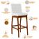 Kit 02 Banquetas Altas Para Cozinha Sala de Jantar Fixa Mila B04 Facto Branco Fosco - Lyam Decor