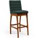Kit 04 Banquetas Altas Para Cozinha Sala de Jantar Fixa Mila B04 Linho Verde Musgo - Lyam Decor