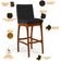 Kit 03 Banquetas Altas Para Cozinha Sala De Jantar Fixa Mila B04 Facto Preto Fosco - Lyam Decor
