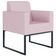 Kit 02 Poltronas Decorativas para Sala Recepção Base Fixa De Metal Helô L02 Suede Rosê - Lyam Decor
