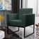 Poltrona Decorativa Para Sala E Recepção Base Fixa De Metal Helô L02 Linho Verde Musgo - Lyam Decor