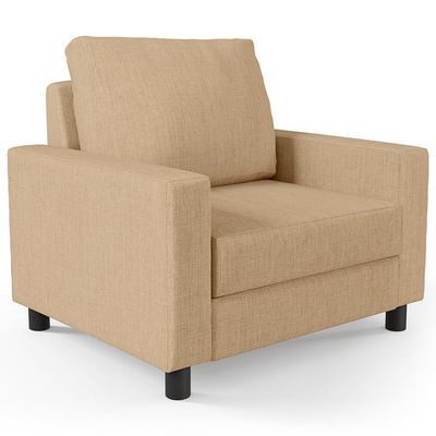 Kit 02 Poltronas Decorativas Para Sala De Estar E Recepção Malta L02 Linho Bege Escuro - Lyam Decor
