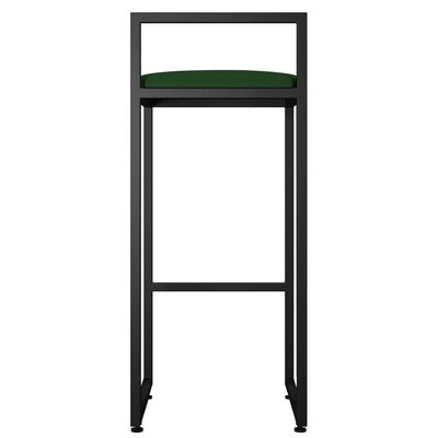 Kit 02 Banquetas Altas Para Cozinha Sala de Jantar Hanna L02 Preto Suede Verde Musgo - Lyam Decor