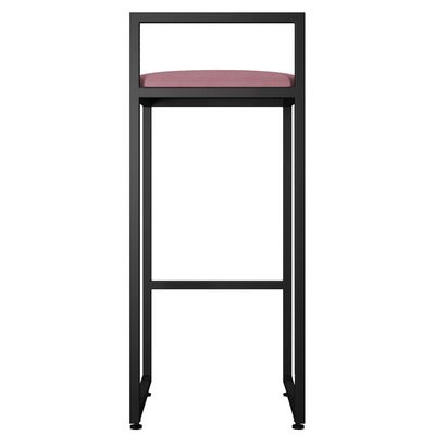 Kit 03 Banquetas Altas Para Cozinha Sala de Jantar Hanna L02 Preto Suede Rosê - Lyam Decor