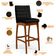 Kit 06 Banquetas Altas Para Cozinha Sala de Jantar Fixa Mila L02 Facto Preto Metalizado - Lyam Decor