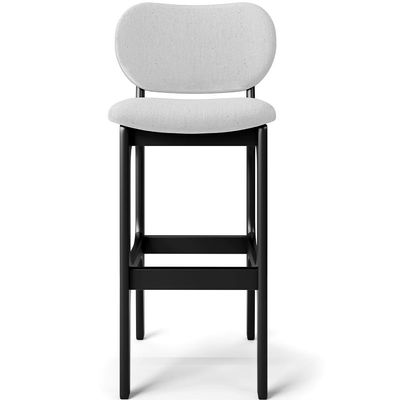Kit 2 Banquetas Alta Bar Cozinha Sala Jantar Fixa Betta L02 Preto Linho Cinza - Lyam Decor