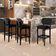 Kit 4 Banquetas Alta Bar Cozinha Sala Jantar Fixa Betta L02 Preto Linho Chumbo - Lyam Decor