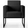 Poltrona Para Sala De Estar Base Fixa De Metal Helô L02 Facto Preto Metalizado - Lyam Decor