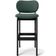 Kit 5 Banquetas Alta Bar Cozinha Sala Jantar Fixa Betta L02 Preto Linho Verde Musgo - Lyam Decor