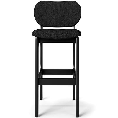 Kit 6 Banquetas Alta Bar Cozinha Sala Jantar Fixa Betta L02 Preto Linho Chumbo - Lyam Decor