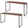 Kit 02 Mesas Para Escritório e Home Office Industrial Aspen 150 cm C01 Nogal - Lyam Decor