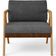 Kit 02 Poltronas Decorativas Pietra L02 Couríssimo Marrom Linho Cinza Escuro - Lyam Decor
