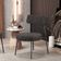 Poltrona Decorativa Para Sala De Estar Base Fixa Londres F01 Linho Chumbo - Lyam Decor