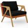 Poltrona Decorativa Sala Estar Pietra L02 Couríssimo Camel Linho Chumbo - Lyam Decor