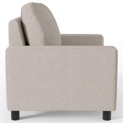 Poltrona Decorativa Para Sala De Estar E Recepção Malta L02 Linho Bege - Lyam Decor