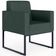 Kit 02 Poltronas Decorativa Sala Recepção Base Fixa De Metal Helô L02 Linho Verde Musgo - Lyam Decor