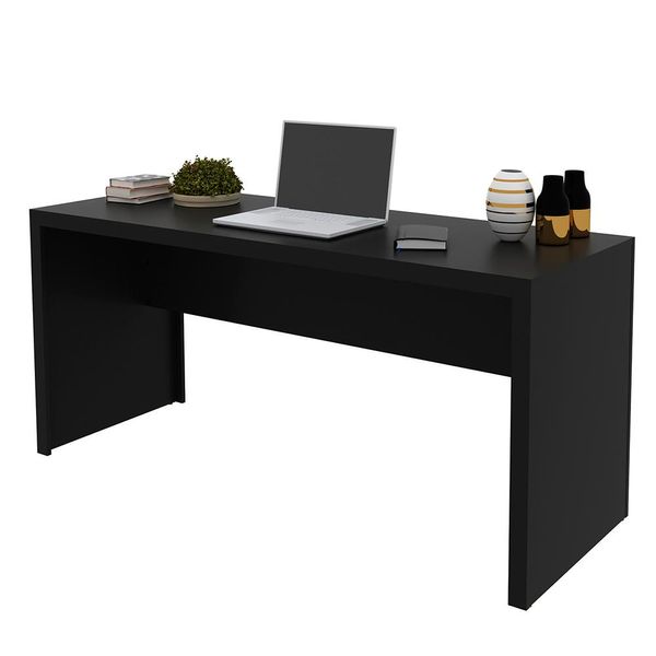 Mesa Para Escritório E Home Office Bay 163 Cm T01 Preto - Lyam Decor
