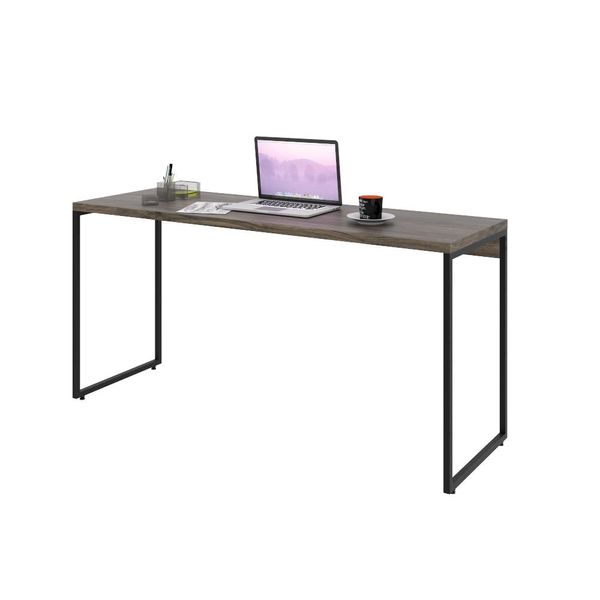 Mesa Para Escritório e Home Office Industrial Aspen 150 cm C01 Carvalho Dark - Lyam Decor Mesa Para Escritório e Home Office Industrial Aspen 150 cm C01 Carvalho Dark - Lyam Decor