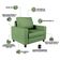 Poltrona Decorativa Para Sala De Estar E Recepção Malta L02 Facto Verde Musgo - Lyam Decor
