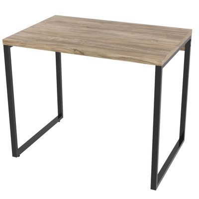 Mesa Para Escritório Home Office Estilo Industrial Form C01 90 cm Carvalho - Lyam Decor