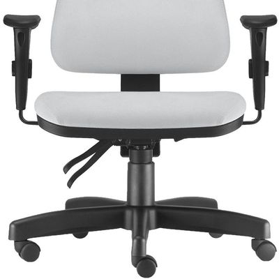 Cadeira de Escritório Giratória Executiva Ergonômica Sky L02 Couro Sintético Branco - Lyam Decor