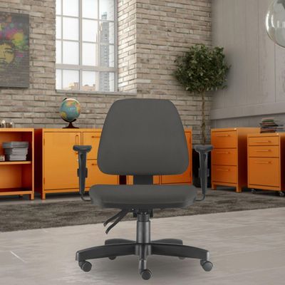 Cadeira de Escritório Giratória Executiva Ergonômica Sky L02 Crepe Cinza - Lyam Decor