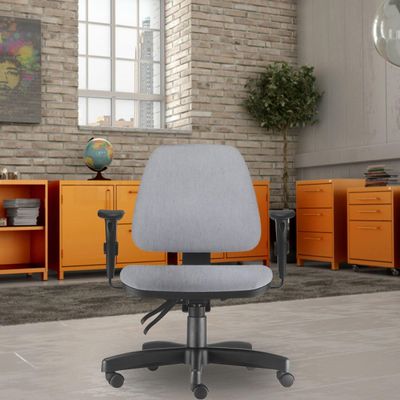 Cadeira de Escritório Giratória Executiva Ergonômica Sky L02 Linho Cinza - Lyam Decor
