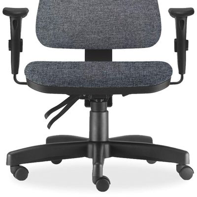Cadeira de Escritório Giratória Executiva Ergonômica Sky L02 Linho Chumbo - Lyam Decor