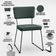 Cadeira Decorativa Estofada Para Sala De Jantar Base Aço Allana L02 Linho Verde Musgo - Lyam Decor
