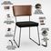 Cadeira Decorativa Estofada Sala De Jantar Allana L02 Couríssimo Marrom Linho Chumbo - Lyam Decor