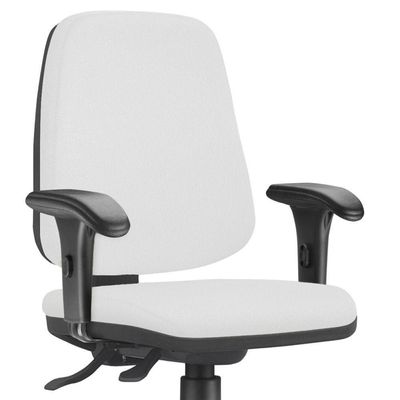 Cadeira Giratória Job L02 Diretor Executiva Couro Sintético Branco - Lyam Decor
