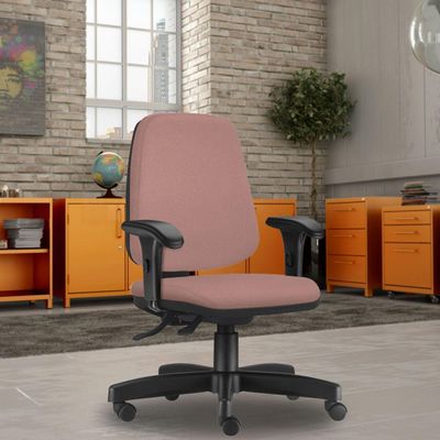 Cadeira Giratória Job L02 Diretor Executiva Suede Rosê - Lyam Decor