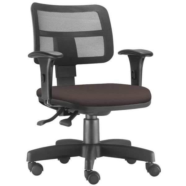 Cadeira Giratória Zip L02 Executiva Ergonômica Escritório Suede Marrom - Lyam Decor Cadeira Giratória Zip L02 Executiva Ergonômica Escritório Suede Marrom - Lyam Decor